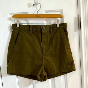 NWT Madewell Olive Cargo Shorts Utility Style